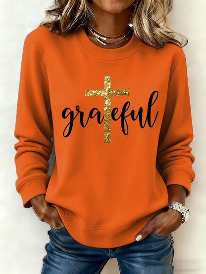 Women's Grateful Cross Casual Sweatshirt