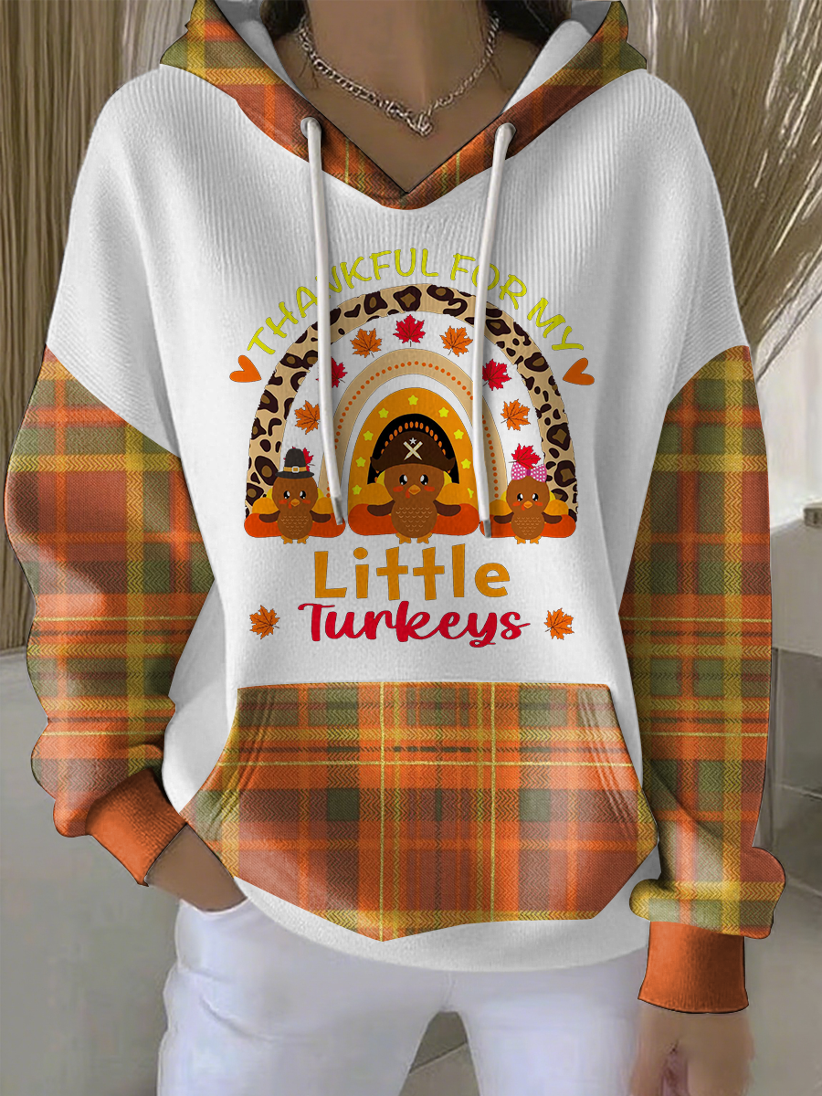 Women's Thankful For My Little Turkeys Hoodie