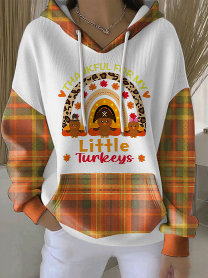 Women's Thankful For My Little Turkeys Hoodie