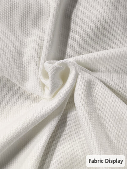 Women's Casual Retro Western Cute Christmas Highland Cow Ribbed Round-Neck Sweatshirt