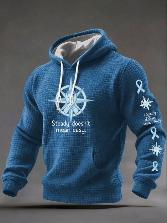 Men's Prostate Cancer Awareness Printed Casual Hoodie
