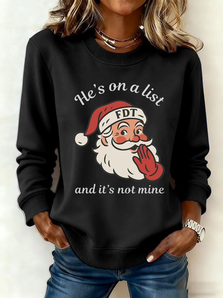 Women's Santa Claus FDT Print Sweatshirt