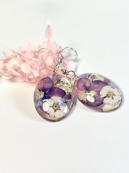 Alzheimer's Awareness Floral Earing