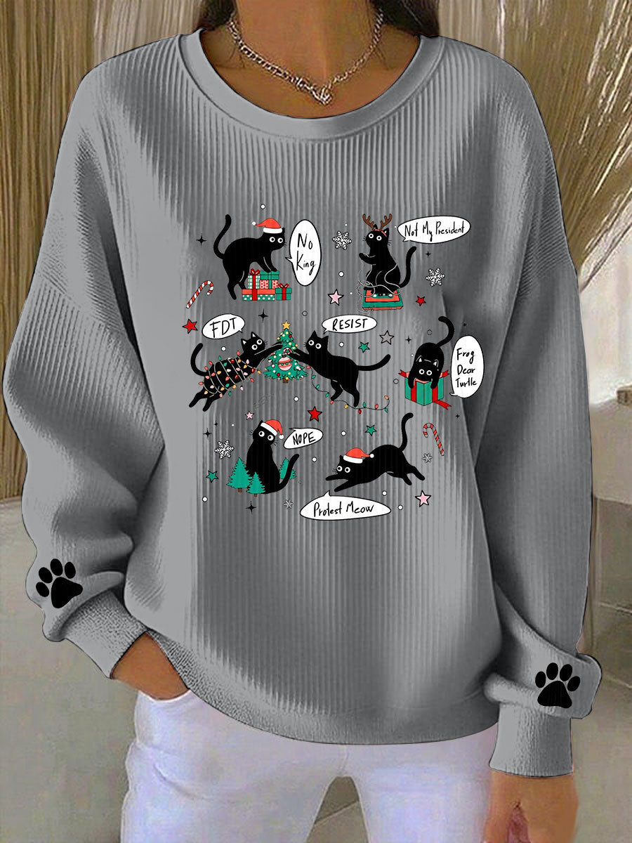 Women's Christmas FDT Printed Casual Sweatshirt