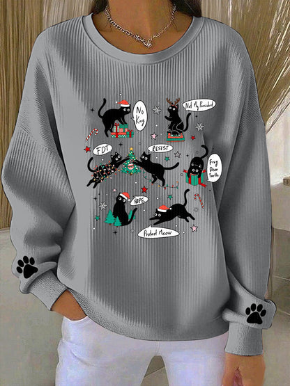 Women's Christmas FDT Printed Casual Sweatshirt