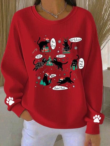 Women's Christmas FDT Printed Casual Sweatshirt