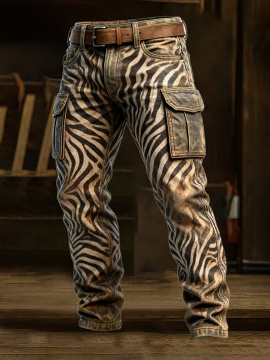 Men's Retro Business Style Casual Work Trousers