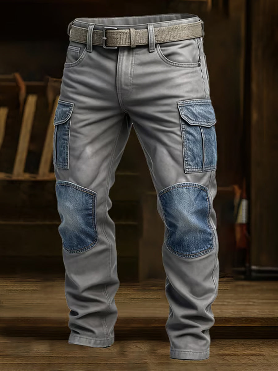 Men's Retro Business Style Casual Work Trousers