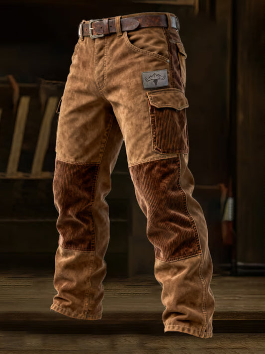 Men's Retro Business Style Casual Work Trousers