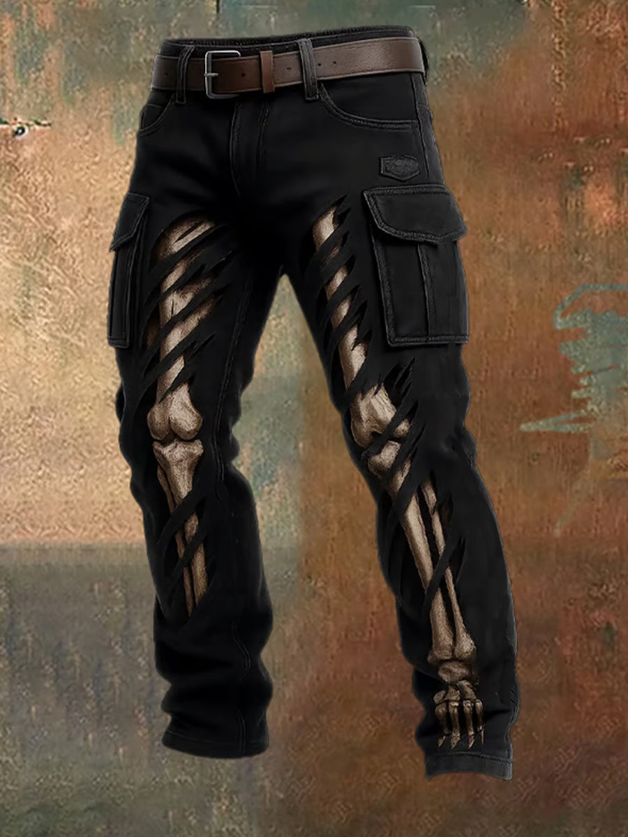 Men's Retro Business Style Casual Work Trousers