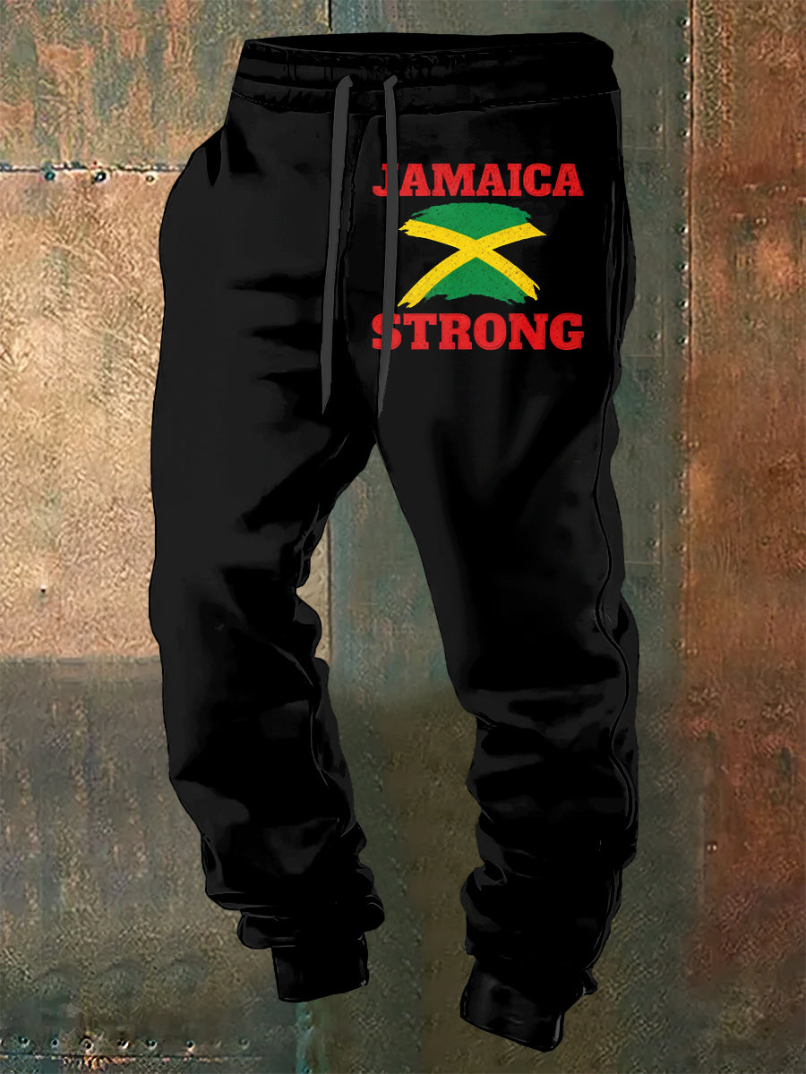 Men's Hurricane Melissa Printed Drawstring Sports Pants