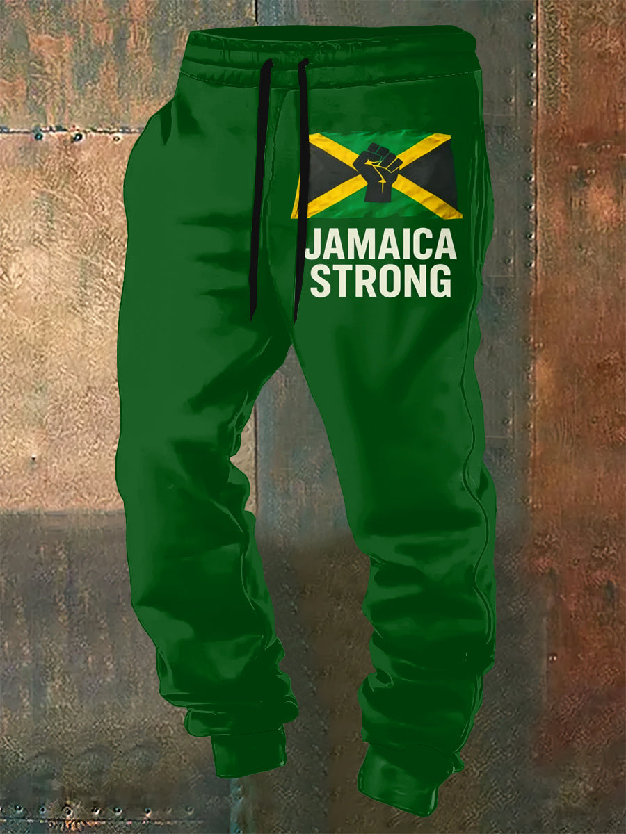 Men's Hurricane Melissa Printed Drawstring Sports Pants