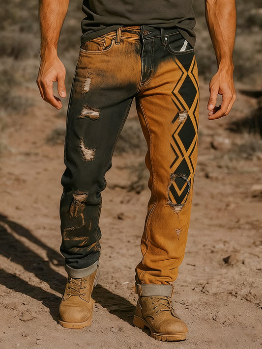 Men's Retro Business Style Casual Work Trousers