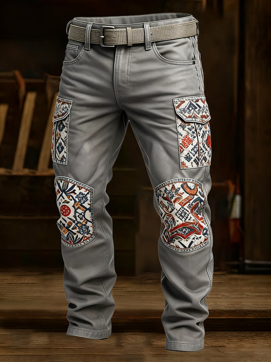 Men's Retro Business Style Casual Work Trousers