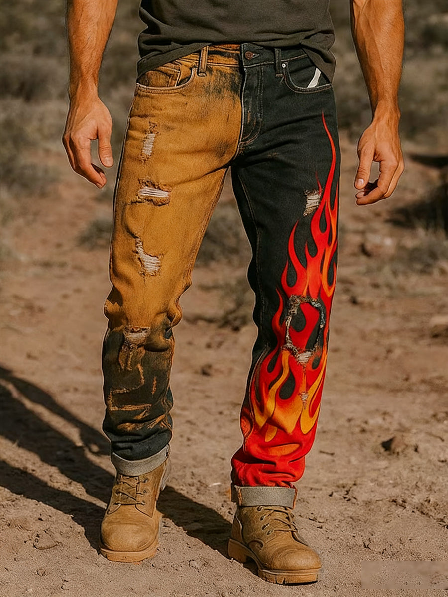 Men's Retro Business Style Casual Work Trousers