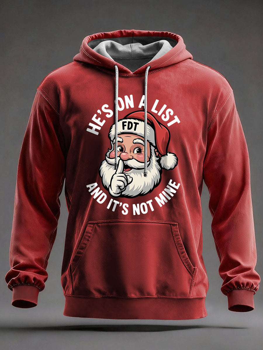 Men's Christmas FDT Print Casual Hoodie