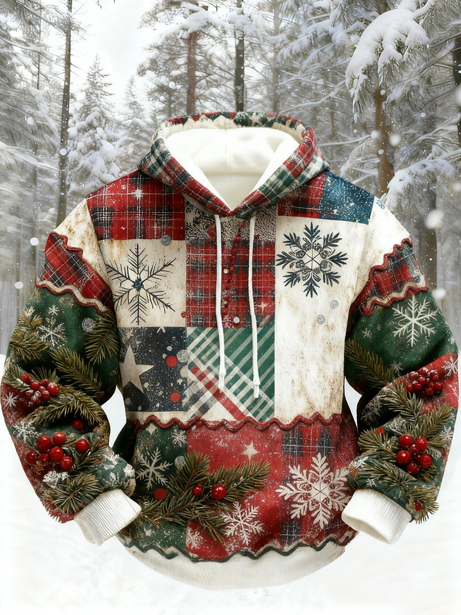 Men's Retro Christmas Casual Comfort Flannel Sweatshir