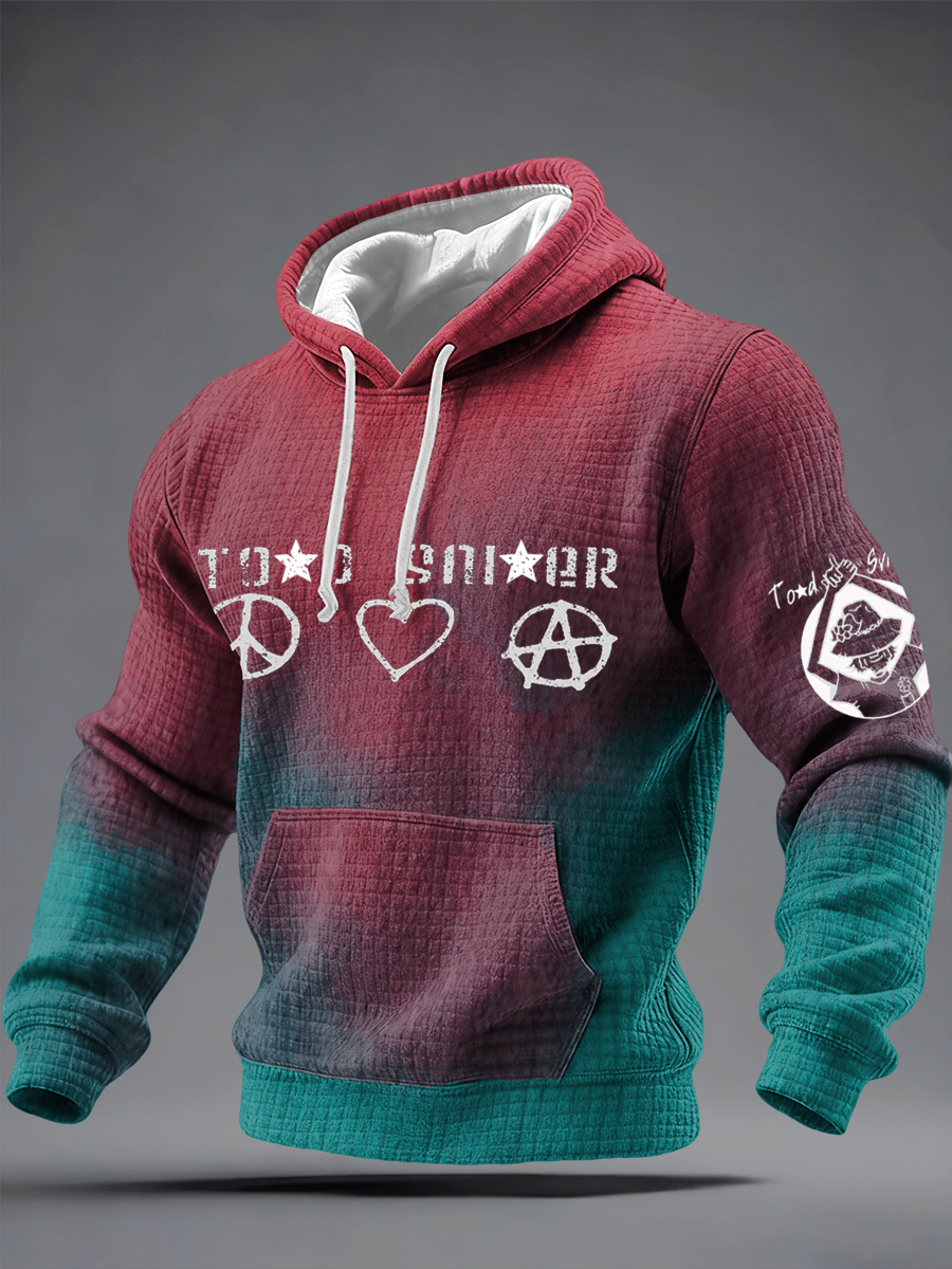 Men's Todd Snider Checkered Cotton Hoodie