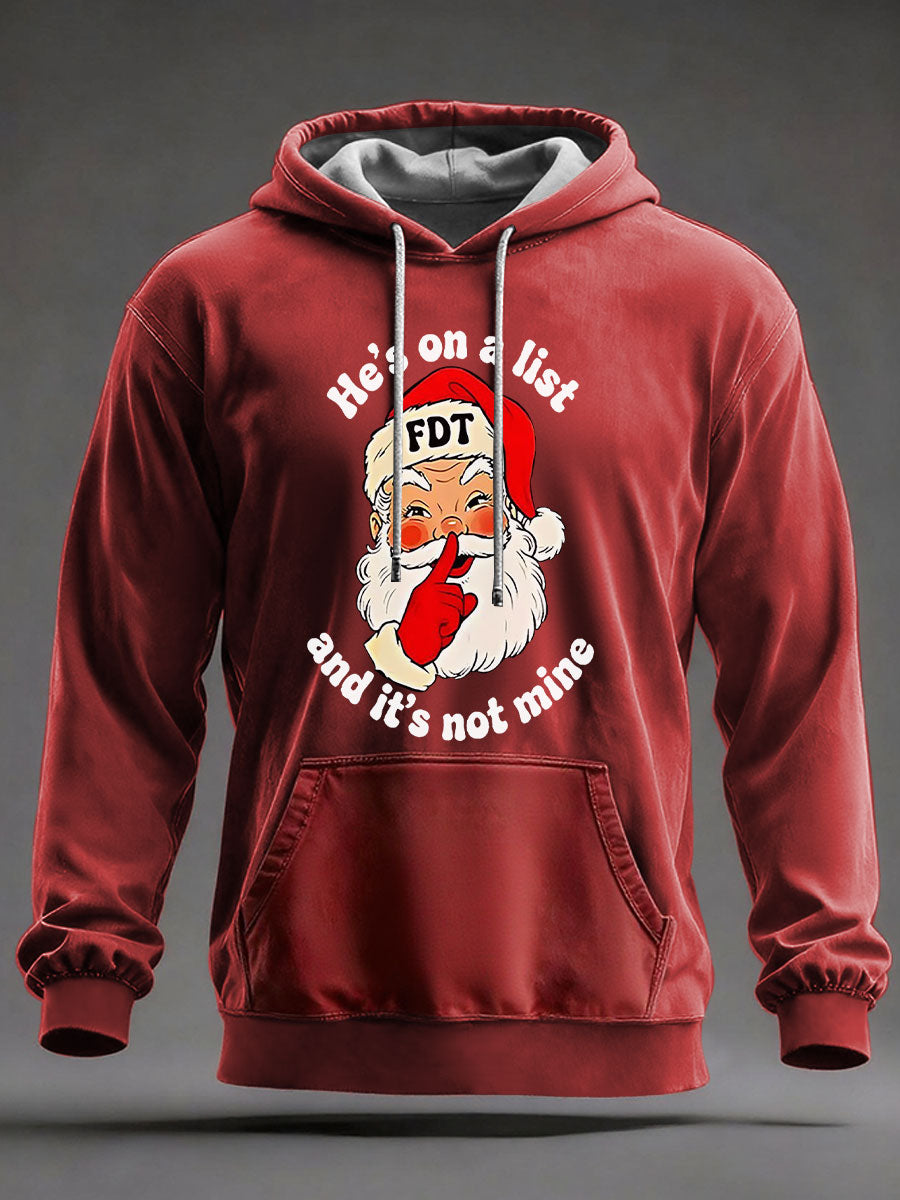 Men's Christmas FDT Print Casual Hoodie