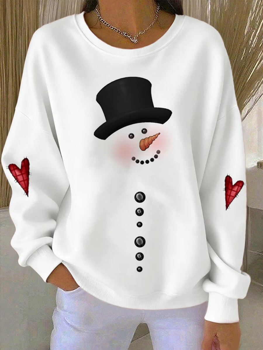 Women's Christmas Snowman Regular Sweatshirt