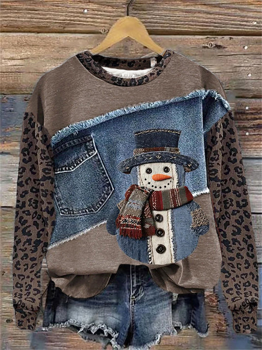 Women's Christmas Art Printed Sweatshirt