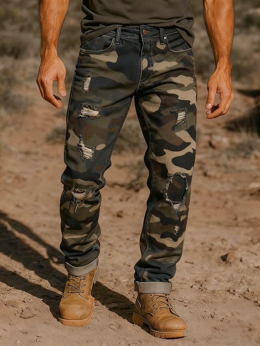 Men's Retro Business Style Casual Work Trousers