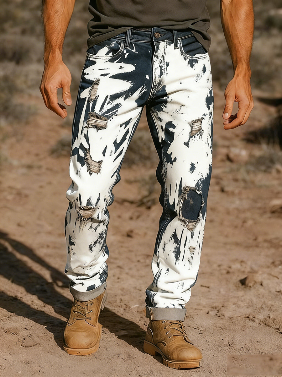 Men's Retro Business Style Casual Work Trousers