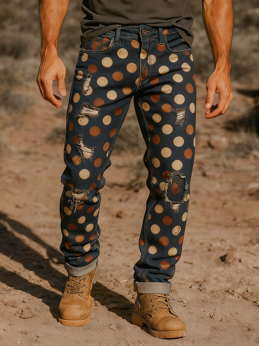 Men's Retro Business Style Casual Work Trousers