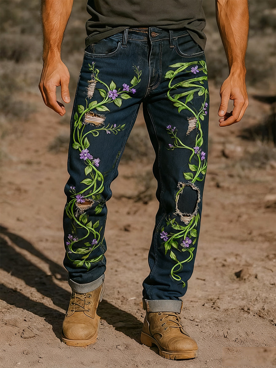 Men's Retro Business Style Casual Work Trousers