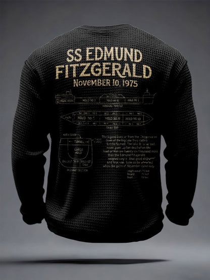 Men's Edmund Fitzgerald Printed Waffle Tops