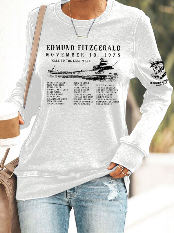 Women's Edmund Fitzgerald Polyester Waisted Sweatshirt