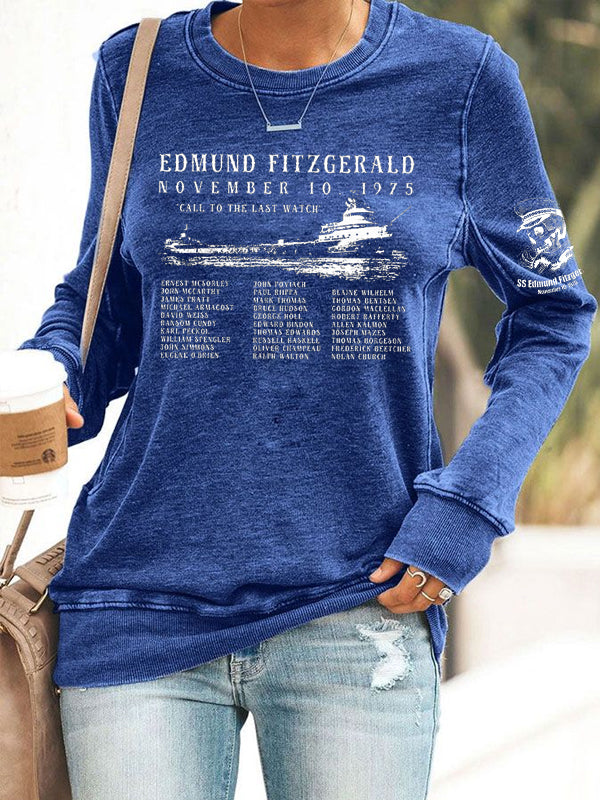 Women's Edmund Fitzgerald Polyester Waisted Sweatshirt