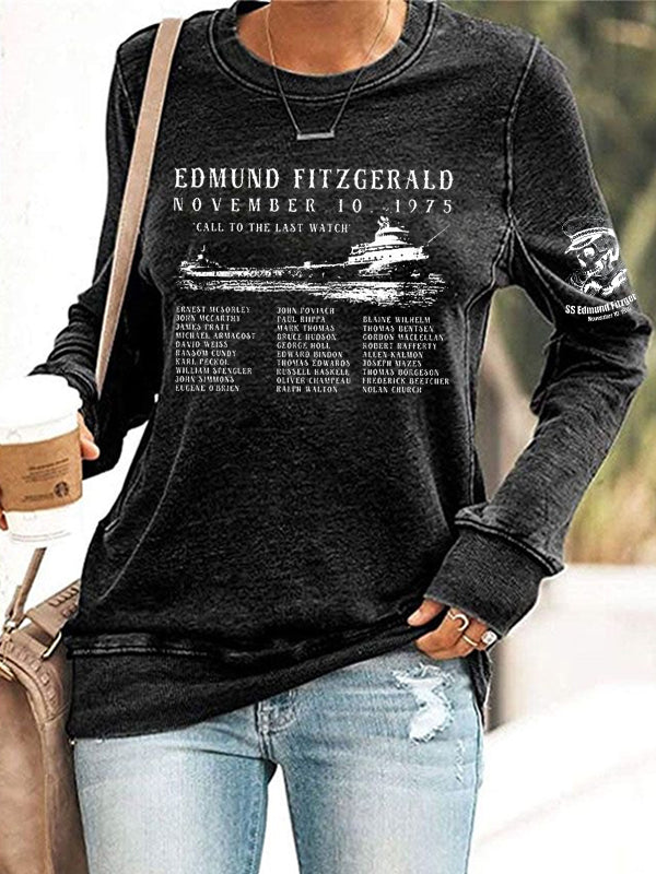 Women's Edmund Fitzgerald Polyester Waisted Sweatshirt