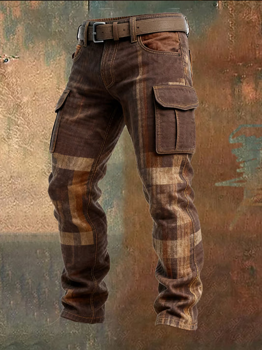 Men's Retro Business Style Casual Work Trousers