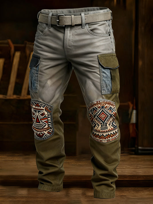 Men's Retro Business Style Casual Work Trousers