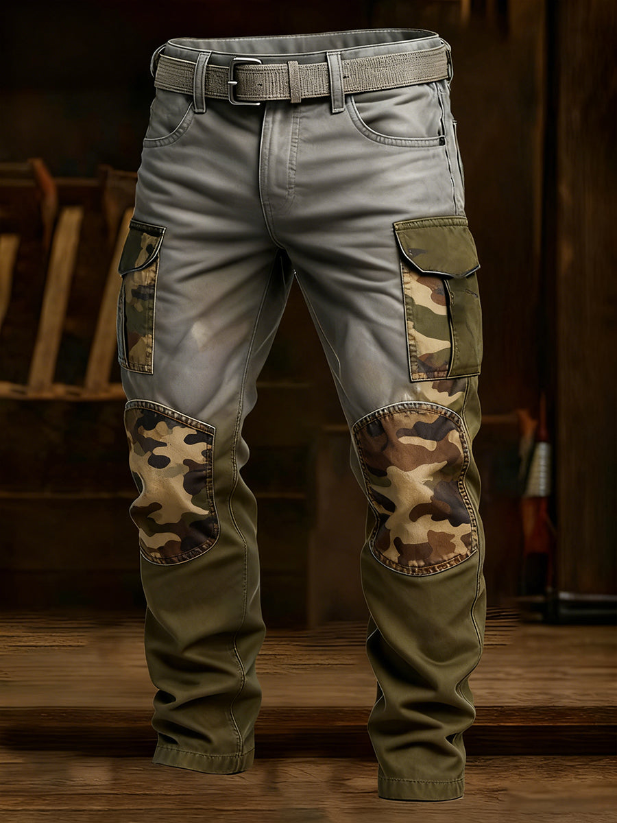 Men's Retro Business Style Casual Work Trousers