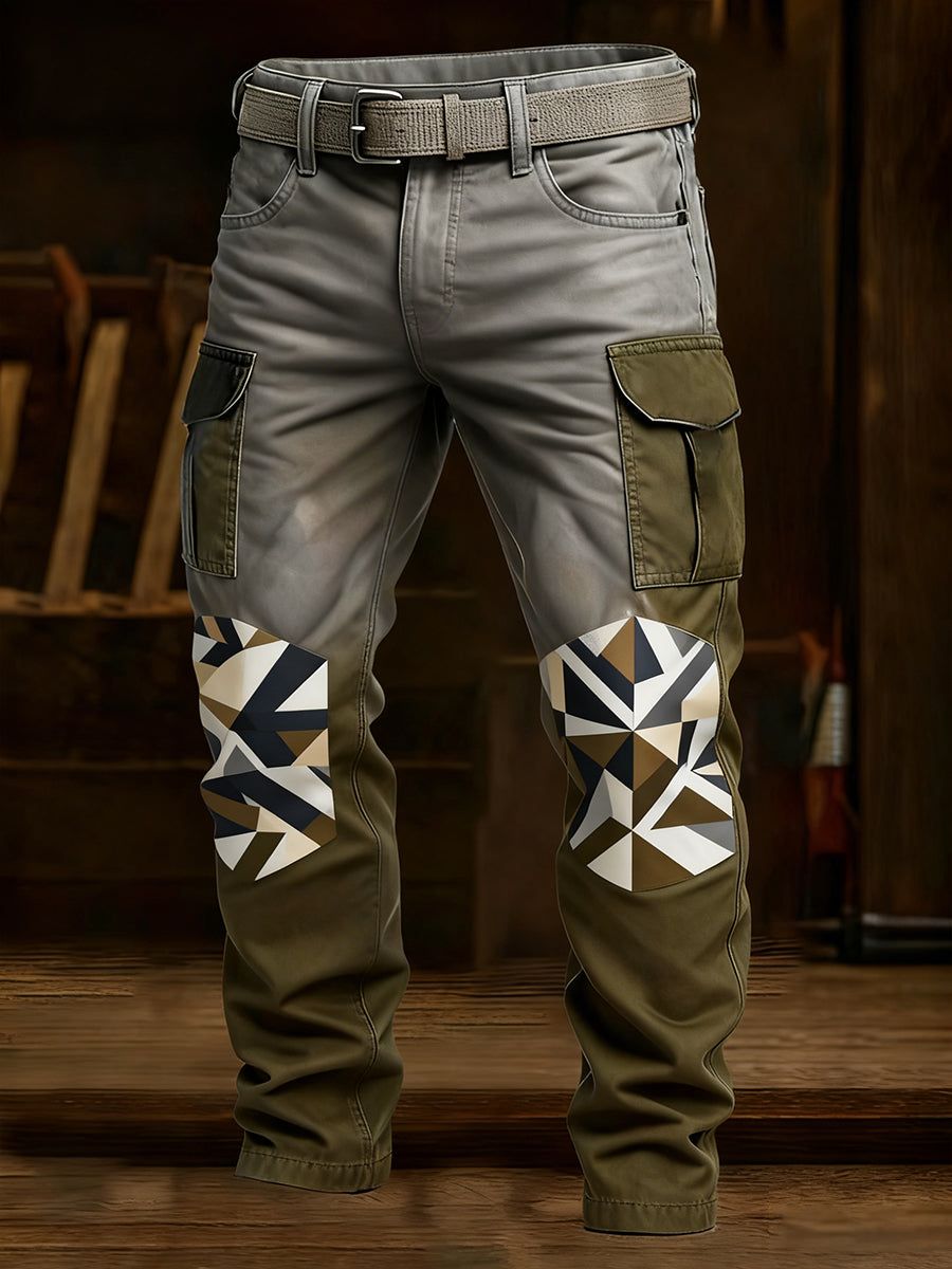 Men's Retro Business Style Casual Work Trousers