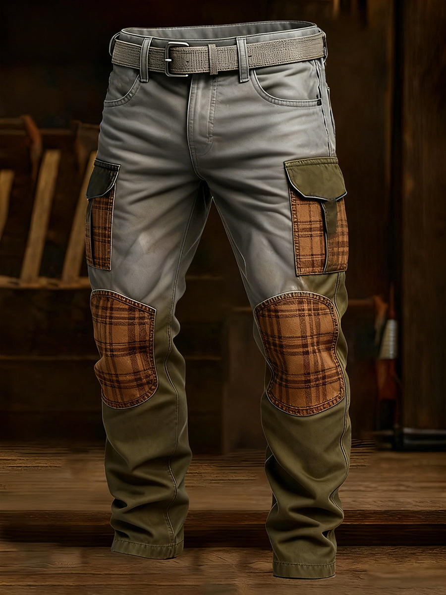 Men's Retro Business Style Casual Work Trousers