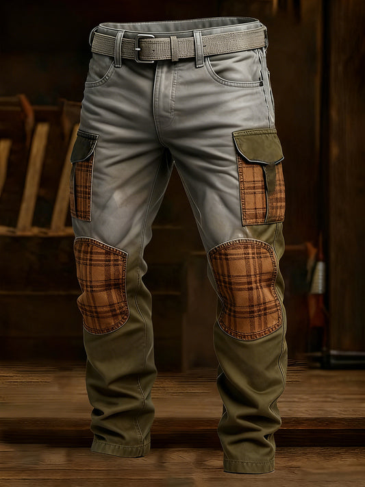 Men's Retro Business Style Casual Work Trousers