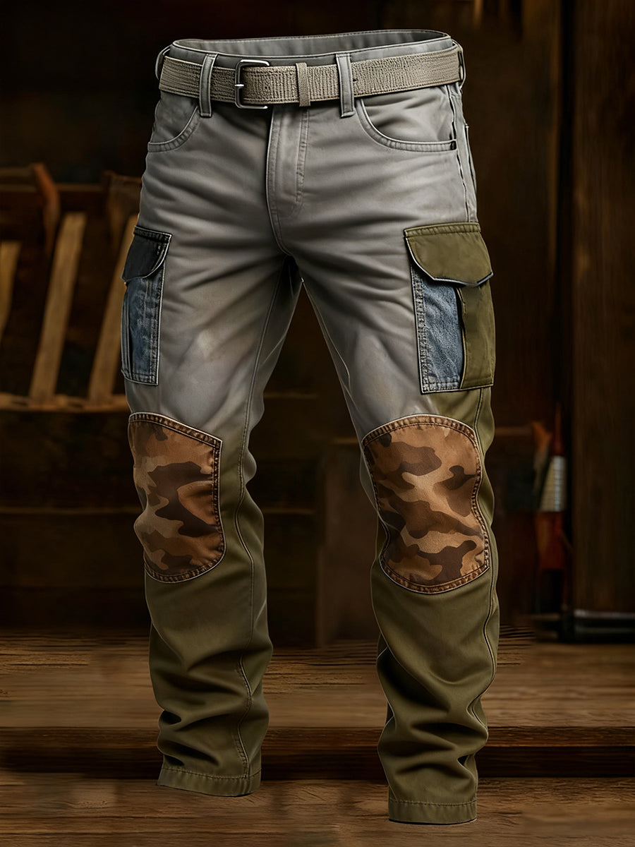 Men's Retro Business Style Casual Work Trousers