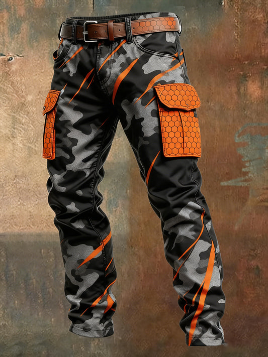 Men's Retro Business Style Casual Work Trousers