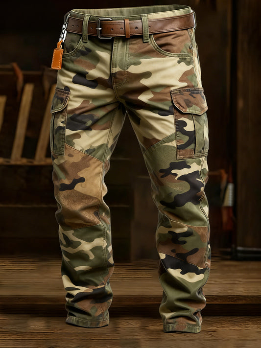 Men's Retro Business Style Casual Work Trousers