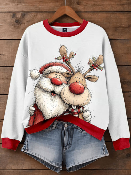 Women's Christmas Print Casual Sweatshirt