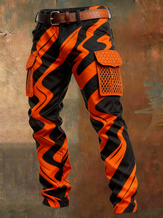 Men's Retro Business Style Casual Work Trousers