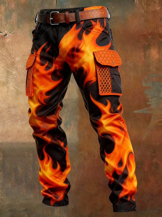 Men's Retro Business Style Casual Work Trousers