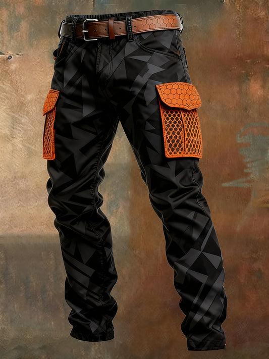 Men's Retro Business Style Casual Work Trousers