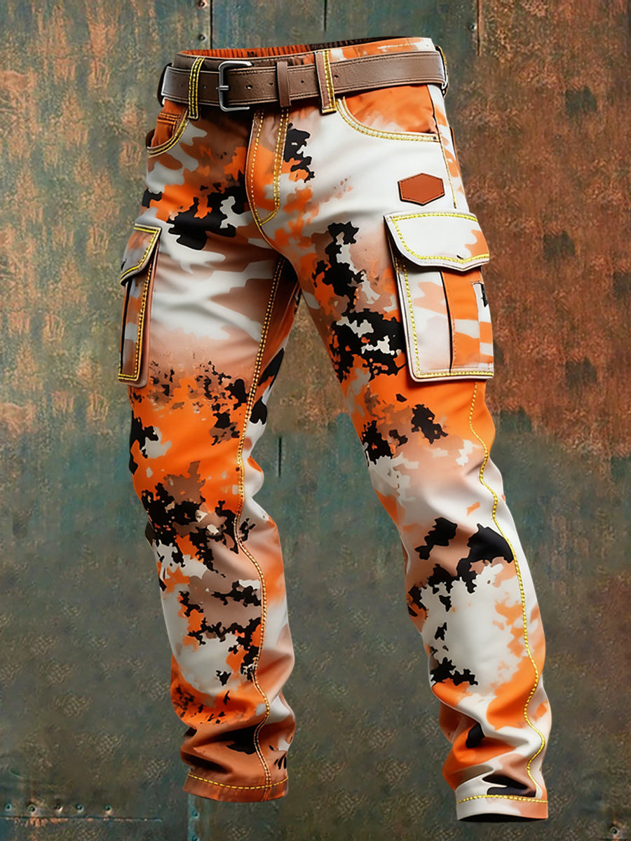 Men's Retro Business Style Casual Work Trousers