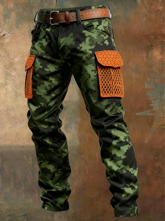 Men's Retro Business Style Casual Work Trousers