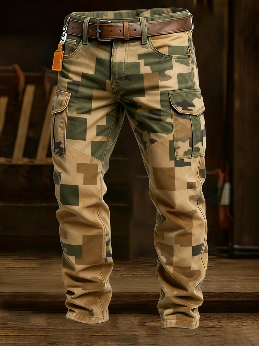 Men's Retro Business Style Casual Work Trousers