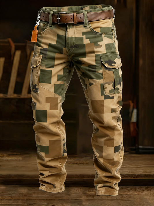 Men's Retro Business Style Casual Work Trousers